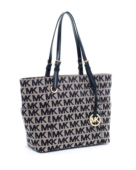 michael kors black canvas tote.